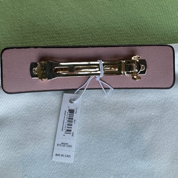 COACH SIGNATURE LEATHER BARRETTE:NWT BLUSH CV162 - Picture 7 of 12